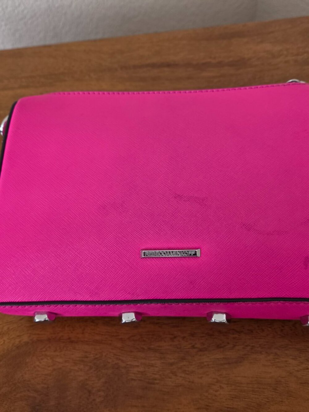 Rebecca Minkoff Crossbody Bag - Hot Pink with Silver Hardware - Picture 4 of 5